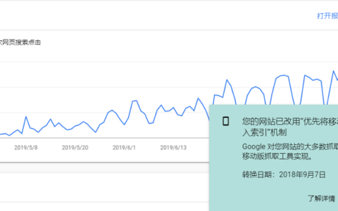 谷歌站长工具Search Console添加移动优先索引功能