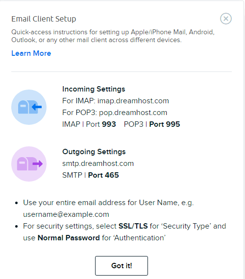 如何开通DreamHost免费的企业邮箱,DreamHost域名邮箱设置教程